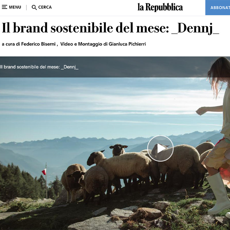 la Repubblica - Il brand sostenibile del mese: _DENNJ_
