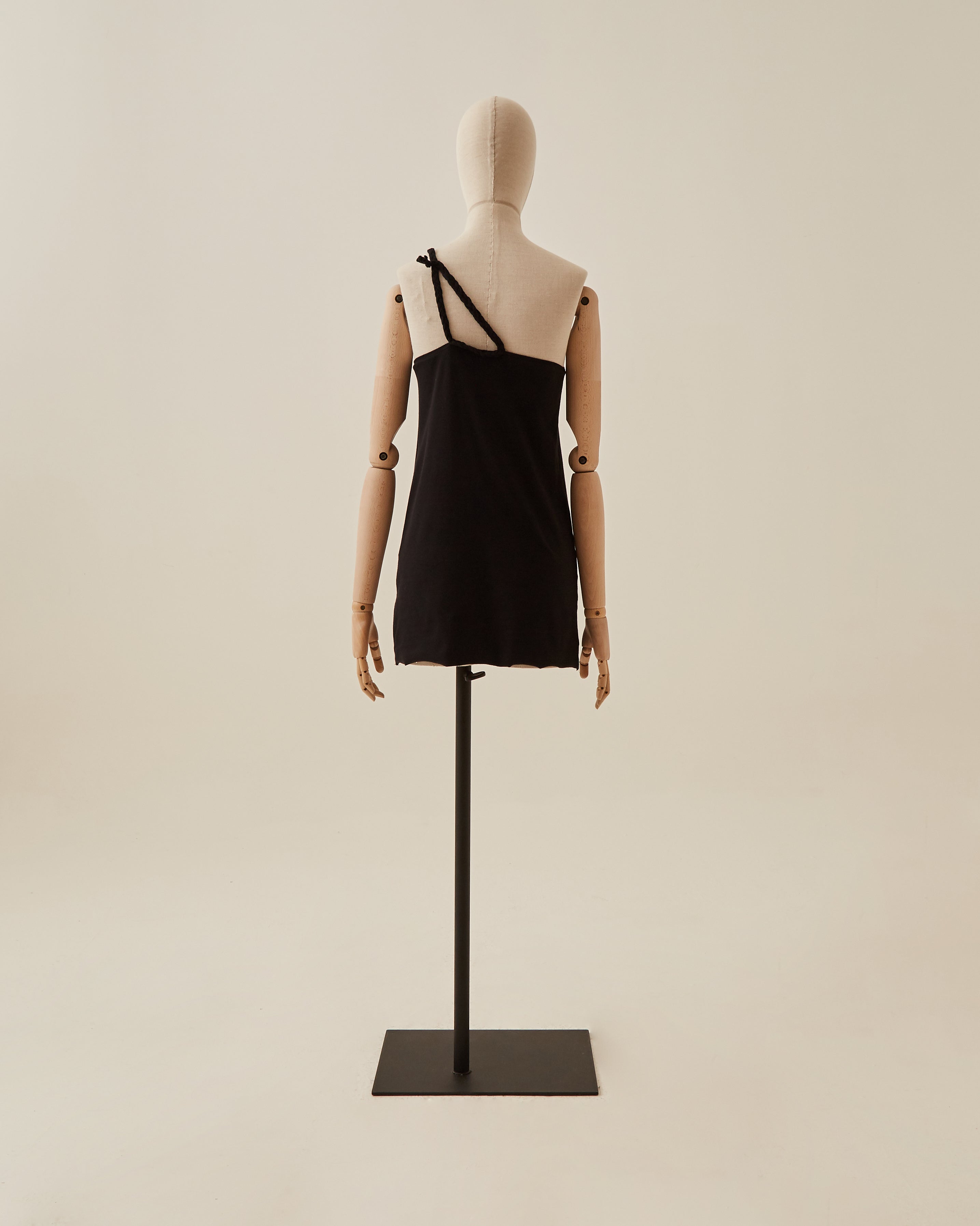 Ninfea one-shoulder tank top (black)